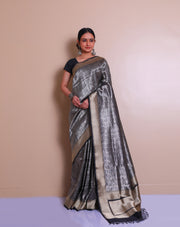 The black Banarsi silk handloom saree you described sounds absolutely luxurious - BSK010500
