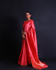The peach Banarasi silk saree you've described sounds absolutely gorgeous.- BSK010532