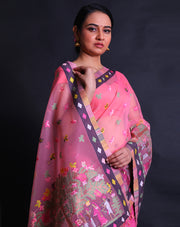 The light pink blended saree you've described sounds absolutely enchanting,- BLN01325
